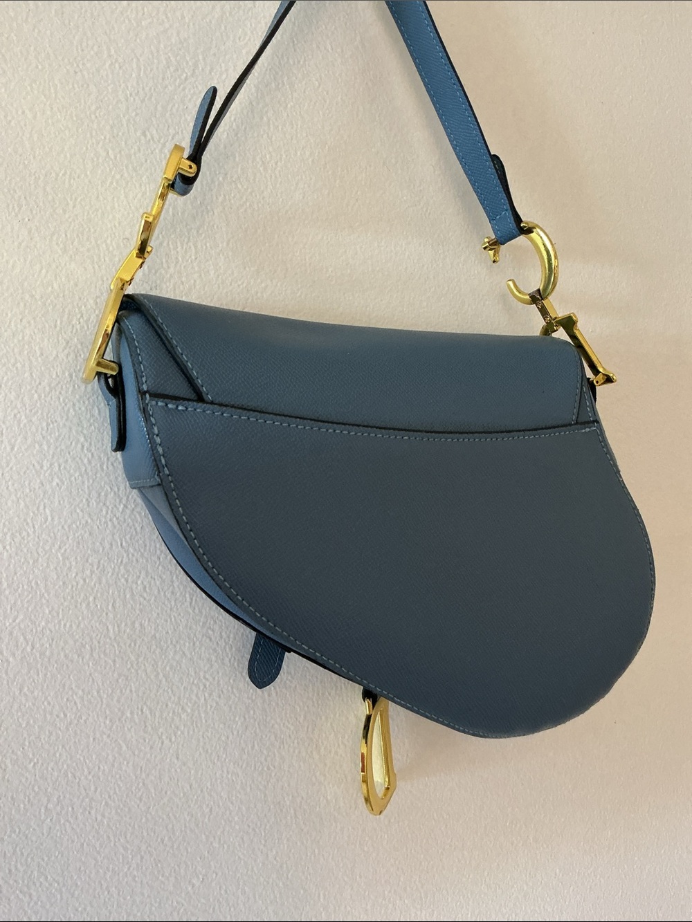 Saddle Style Bag D Monogram Powder Blue - Picture 2 of 4